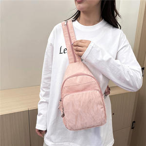 Mochila Casual Estilo Coreano para Mujer, Moderna, Multicapa, Impermeable, con Correa Desmontable, Color Sólido, 20L o Menos - Product Image 2