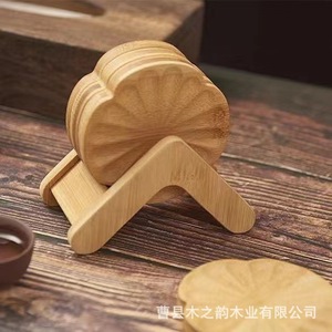 Juego de Posavasos de Bambú para Té Kung Fu, Forma Irregular, Antideslizante, de Madera Maciza, para Tazas de Café, para la Hora del Té - Product Image 2