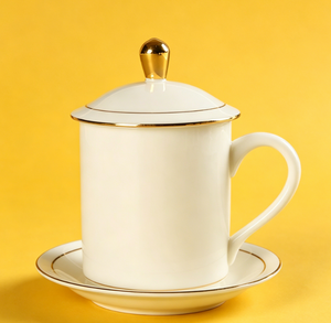 Taza de Té de Cerámica Moderna para Regalo Empresarial al por Mayor, con Tapa de Cerámica, para Uso en Oficina y Hogar - Product Image 1