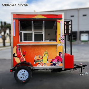 DOT CE Square Candy Floss Galvanized Steel Body Full Kitchen For Cotton Machine Ice Cream Fast Food <b>Concession</b> <b>Trailer</b> - Product Image 6