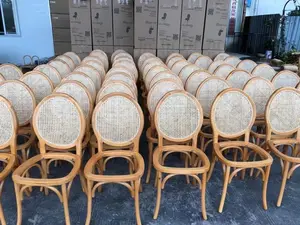 Wholesale Rattan Chair Antique Wedding Reception Banquet French Event Chairs Vintage For Dining Room Solid Wood Chair