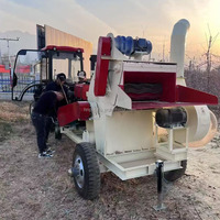 Machine à sciure de bois de type 600 pour matériaux fibreux souples Broyeur à bois monté sur remorque