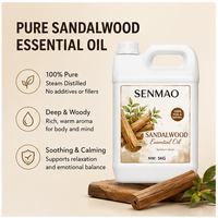 Huile essentielle de bois de santal de qualité supérieure ; apaise, détend et nourrit la peau, convient à la diffusion aromathérapeutique et aux soins de la peau.