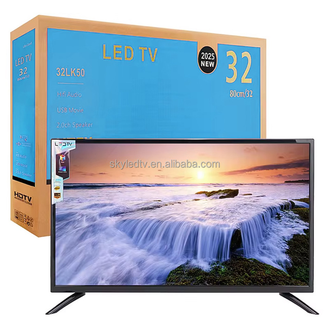 Smart TV 32 Inch Full HD 1080p LED LCD Android TV Hotel Use HDTV on Sale A+ Grade Black Cabinet