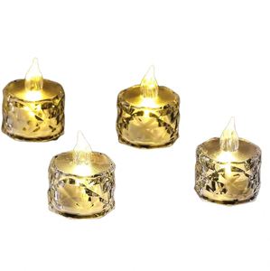 Luces LED de Té Realistas y Brillantes con Efecto de Llama, Velas sin Llama que Funcionan con Batería, Luz LED de Té para Decoración de Bodas - Product Image 1