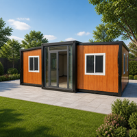 Maison conteneur de luxe extensible de 20 pieds, préfabriquée, portable, cabine modulaire pliable