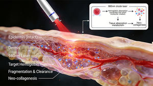 Appareil de beauté <span class=keywords><strong>laser</strong></span> à diode 980 nm pour lifting du visage, version professionnelle, pour l'épilation, l'élimination des taches vasculaires, machine endolaser - Product Image 2