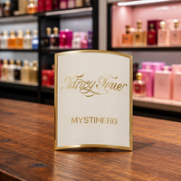 Autocollants personnalisés imprimés pour bouteilles de cosmétiques et de parfums, autocollants et étiquettes métalliques brillants sérigraphiés avec logo.