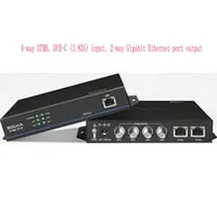 Mini Sistema de TV para Hoteles de 4 Canales, Sintonizador RF, Entrada DVB-C DTMB, Salida IP, Protocolo UDP/RTP, Gestión Web NMS, Metálico