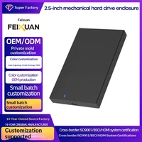 Casing Hard Drive PC 25-inci Kustom, Desain Tanpa Alat, Portabel, Dilengkapi Antarmuka Micro-B/Type-C Model X0023