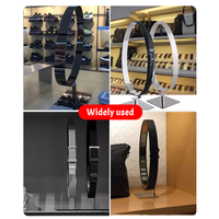 Présentoir de comptoir en métal pour ceintures, support de rangement pour ceintures, présentoir ouvert en acier inoxydable pour ceintures