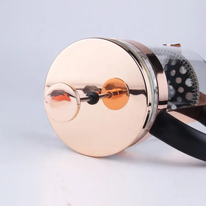 آلة صنع القهوة تعمل بالضغط من الفولاذ المقاوم للصدأ والأكواب المكونة من 3 مستويات مزودة بنظام فلتر فاخرة، آلة صنع قهوة تعمل بالضغط من الفولاذ المقاوم للصدأ ذهبية اللون - Product Image 5