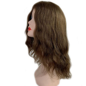 Nieuwe populaire toupet voor vrouwen, superfijn mono pruik van echt haar - Product Image 4