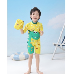 Nuevo Traje de Baño de una Pieza para Niños, con Dibujos Animados, Manga Larga, con Gorro, Protección Solar, Conjunto de 2 Piezas para Niños Pequeños - Product Image 5