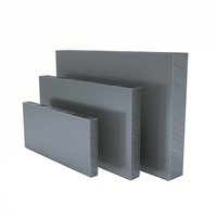 Plaque en PVC gris de haute qualité, surface lisse, gris foncé, feuilles de PVC épaisses, panneau