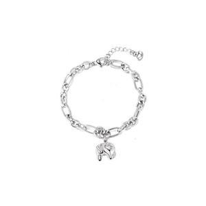 Pulsera de Acero Inoxidable de Lujo Personalizada, Resistente al Deslustre y al Agua, con Dije de Elefante, para Mujer, Venta al Por Mayor - Product Image 6