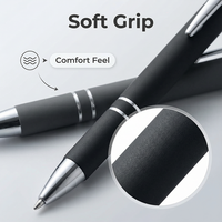 Stylo à bille en aluminium avec logo personnalisé, écran tactile doux au toucher, pointe de 1,0 mm, encre noire, pour promotion