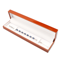 Paclov boîte à bijoux à charnière en gros Grain de bois brillant multi-fonctionnel en cuir insérer collier chaîne emballage et boîte de rangement