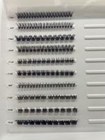Kit d'extension de cils en grappes pré-coupées segmentées pour usage domestique DIY, courbure CC