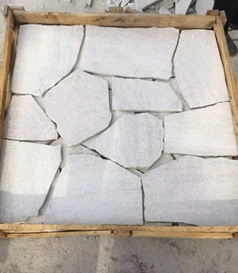 Thiên nhiên trắng quartzit ngẫu nhiên <span class=keywords><strong>flagstone</strong></span> không thường xuyên điên gạch cho tường và sàn nhà - Product Image 2