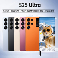 Smartphone S25 Ultra 5G Android 15 Layar HD 7,3 Inci RAM 16GB ROM 1TB Kamera 108MP 8800mAh Dual SIM Buka Kunci Wajah Sidik Jari