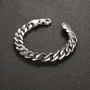 Fashion <b>Chain</b> Bracelet 22Cm Length <b>Titanium</b> Steel Men's Jewelry CE556 - Product Image 2