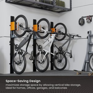LBM12-01 Easylift <span class=keywords><strong>Support</strong></span> de Rangement <span class=keywords><strong>Mural</strong></span> <span class=keywords><strong>Vertical</strong></span> pour <span class=keywords><strong>Vélo</strong></span> – Fixation Murale pour <span class=keywords><strong>Vélo</strong></span> Électrique et Classique - Product Image 2