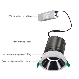 Nouvelle tendance ETL CE RCM Listed LED Downlight encastré 8W 15W 25W Plafonnier en aluminium carré CRI90 Villa haut de gamme Hôtel - Product Image 5