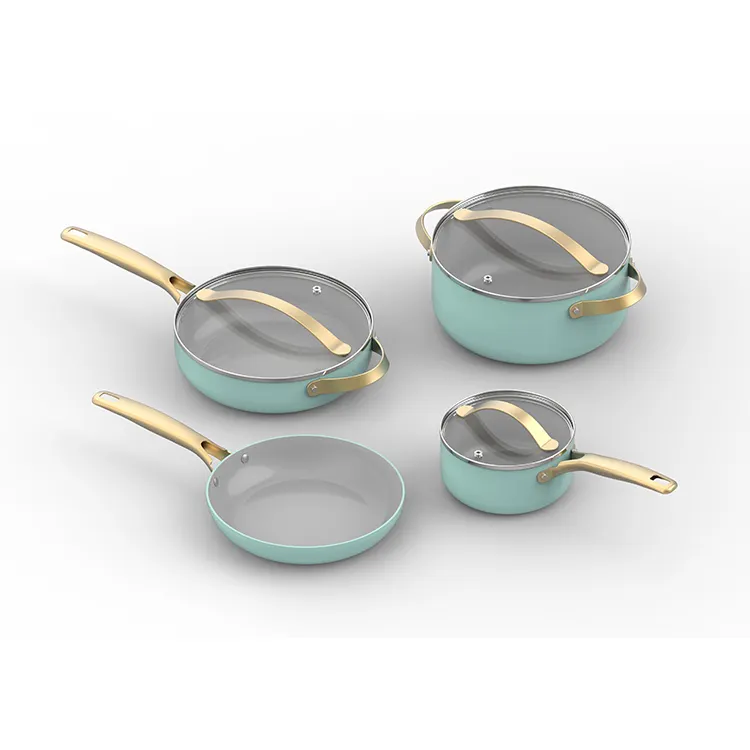 New China Manufacturer Nonstick Cookware Pot And Pans Set Ceramic Casseroles Cookware Kitchen