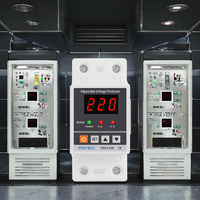 Dispositif de protection électronique contre les surtensions réglable 40A 63A 220V monophasé LED SVC PC AC sur rail DIN avec récupération et reconnexion 30kVA