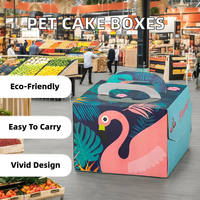 Boîte à gâteau carrée en carton recyclable de qualité supérieure, 4/6/8/10/12 pouces, avec logo personnalisé, pour emballage alimentaire, pâtisserie d'anniversaire et vente à emporter