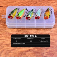 Boxed Crankbait Hard Lure Kit Mehrfarbiges Bionic Rocker Angelköder-Set für Süßwasser- und Salzwasser-Spielangeln