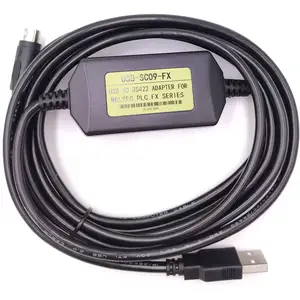 USB-SC09-FX USB к Мини Din 8-контактный кабель для программирования Mitsubishi MELSEC USB к RS422 адаптер для Mitsubishi PLC FX3U FX серии