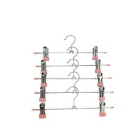 LM1012 Petit cintre en acier inoxydable avec revêtement PVC Cintre en métal chromé solide pour jeans
