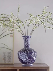 Nouveau Style chinois à la main <span class=keywords><strong>bleu</strong></span> et blanc porcelaine Vases à fleurs Table Top décoration Vases à fleurs - Product Image 4