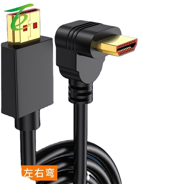 Hdmi cable 2.0 version 90 degree elbow right angle 4K hd line computer to TV projector cable slim line