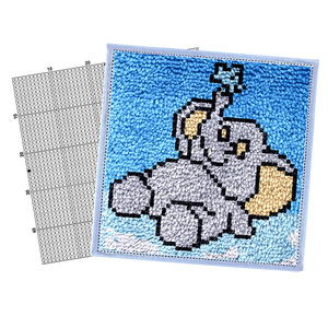 Kits de crochet de loquet brodé taie <span class=keywords><strong>d</strong></span>'oreiller en tissu imprimé créatif bricolage motif Animal <span class=keywords><strong>éléphant</strong></span> housse de coussin pour voiture maison enfants - Product Image 1