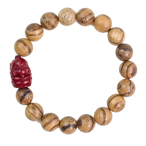 Vietnamese Agarwood Snake <b>Bracelet</b> 10mm 17 Beads <b>Red</b> Cinnabar Pendant Unisex Everyday Wear Jewelry - Product Image 5