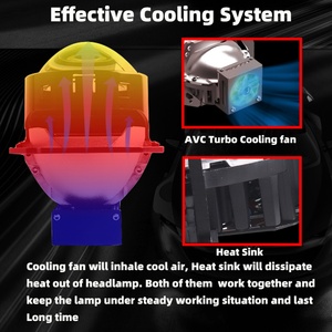 Sistema de Iluminación Automotriz Sanvi, Lente de Proyector Bi-LED F50 de 3 Pulgadas para Auto, 60W 65W, Doble Reflector, 6000K, Lámparas Automotrices en Estado Nuevo - Product Image 3