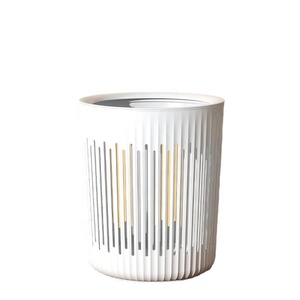Household Kitchen Plastic Trash Bin With Press Trap Bag Hollow Waste Paper Basket