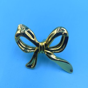 Bow Knot Furniture Handle Warm <b>Gold</b> Brass <b>Cabinet</b> Hardware Contemporary Design Durable - Product Image 1