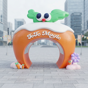 <b>Christmas</b> <b>Inflatable</b> Arch Balloon Entrance Ornament Oxford Cloth Holiday Party Decoration <b>Outdoor</b> Event Display - Product Image 2