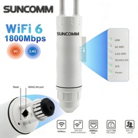 Punto de Acceso Inalámbrico para Exteriores AX1800 WiFi 6, Resistente al Agua IP67, Doble Banda, Antenas Omnidireccionales, AP para Exteriores para Granjas, Fábricas y Almacenes