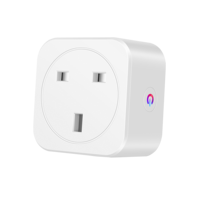 Tuya 16A UK Prise de courant intelligente ODM/OEM Commande vocale Wifi Prise intelligente Surveillance de l'alimentation Fonction de synchronisation Smart Life App Compatible
