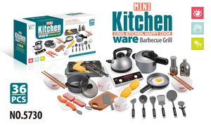 Nouveauté 2026 : Ensemble de 36 Pièces de Jouets de Cuisine de Simulation avec Cuisinière à Induction, Vaisselle et Kit de Cuisson pour Enfants, Jeu d'Imitation - Product Image 4