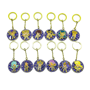 Pendentif personnalisé en émail doux, dessin animé, douze constellations, porte-clés des 12 signes du zodiaque pour les fans d'art et de collection - Product Image 3