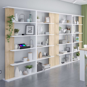 Estantería Moderna de 5 Niveles con Estantes Abiertos, Directo de Fábrica BSCI, en Roble Blanco, para Sala de Estar, Comedor u Oficina - Product Image 2