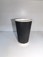 Gobelets en papier ondulé à double paroi jetables, recyclables, gobelets à café bruns dorés