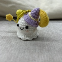 Mini porte-clés fantôme au crochet fait main, ornements tissés à la main pour Halloween, cadeaux au crochet, cadeau tricoté pour Halloween