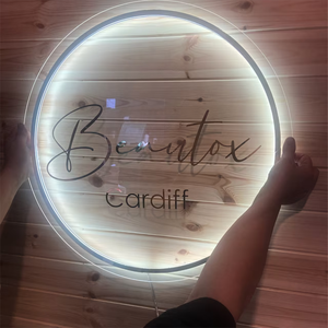 Letrero Comercial Acrílico Espejo Dorado 3D con Luz, Logotipo Personalizado, Letrero LED para Empresa, Letrero Luminoso para Salón - Product Image 6